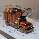 Handcrafted Wooden Vintage Cargo Truck Model – Premium Handmade Wooden Decorative Showpiece